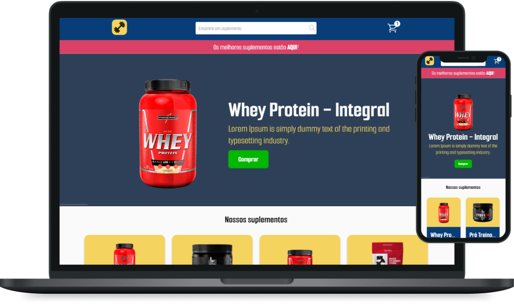 Print da tela do projeto Top Suplementos